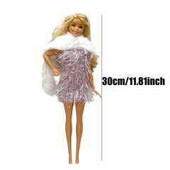 30cm Doll Accessory: Bobby Dress Casual Set Skirt & Shawl Gift (No Doll)