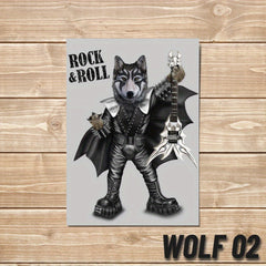 Modern Cartoon Wolf Stickers Waterproof Fantasy Style Kids Room Decor