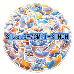 50pcs 3D Graffiti Sticker Pack for Laptop Helmet Water Cup DIY Decor
