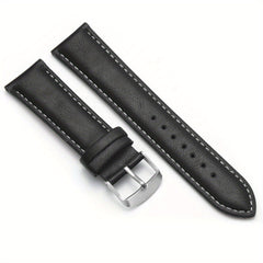20 22mm Brown PU Leather Strap for Men's Watch