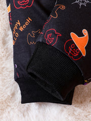 Kids Pumpkin Costume Set Halloween Party Sweatshirt Pants