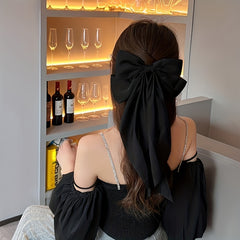 Big Bow Hair Clip Streamer Plain Hairpins For Girls
