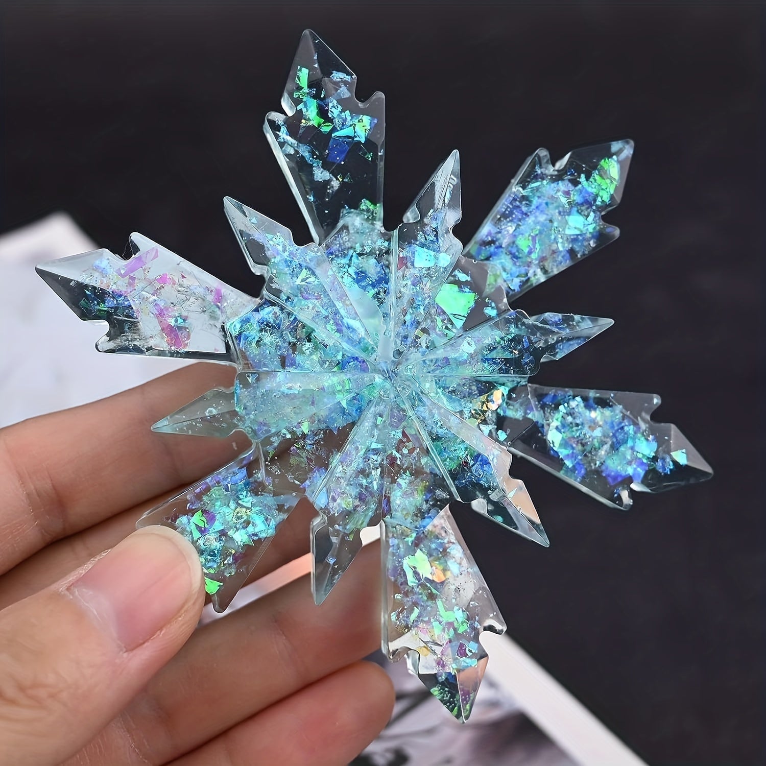 3pcs Christmas Snowflake Resin Mold Set Big Snowflake Silicone Molds For Resin