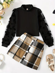 Girl Skirt Sets Casual Winter Fall Dresses Clothes Outfit For Girls