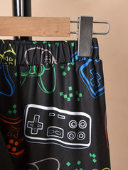 Boy's Cartoon Gamepad Outfit 2pcs Set for Spring Fall