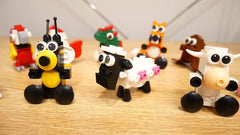 10pcs Animal Building Block Set - Parrots, Penguins, Sheep, Cows, Puppies