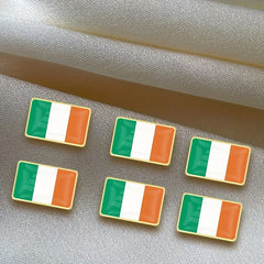 St Patrick's Irish Flag Brooch Unisex Accessory for Suits Jackets Hats