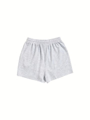 Drawstring Solid Shorts 2 Pack Casual Elastic Waist Workout Shorts Women's Cloth