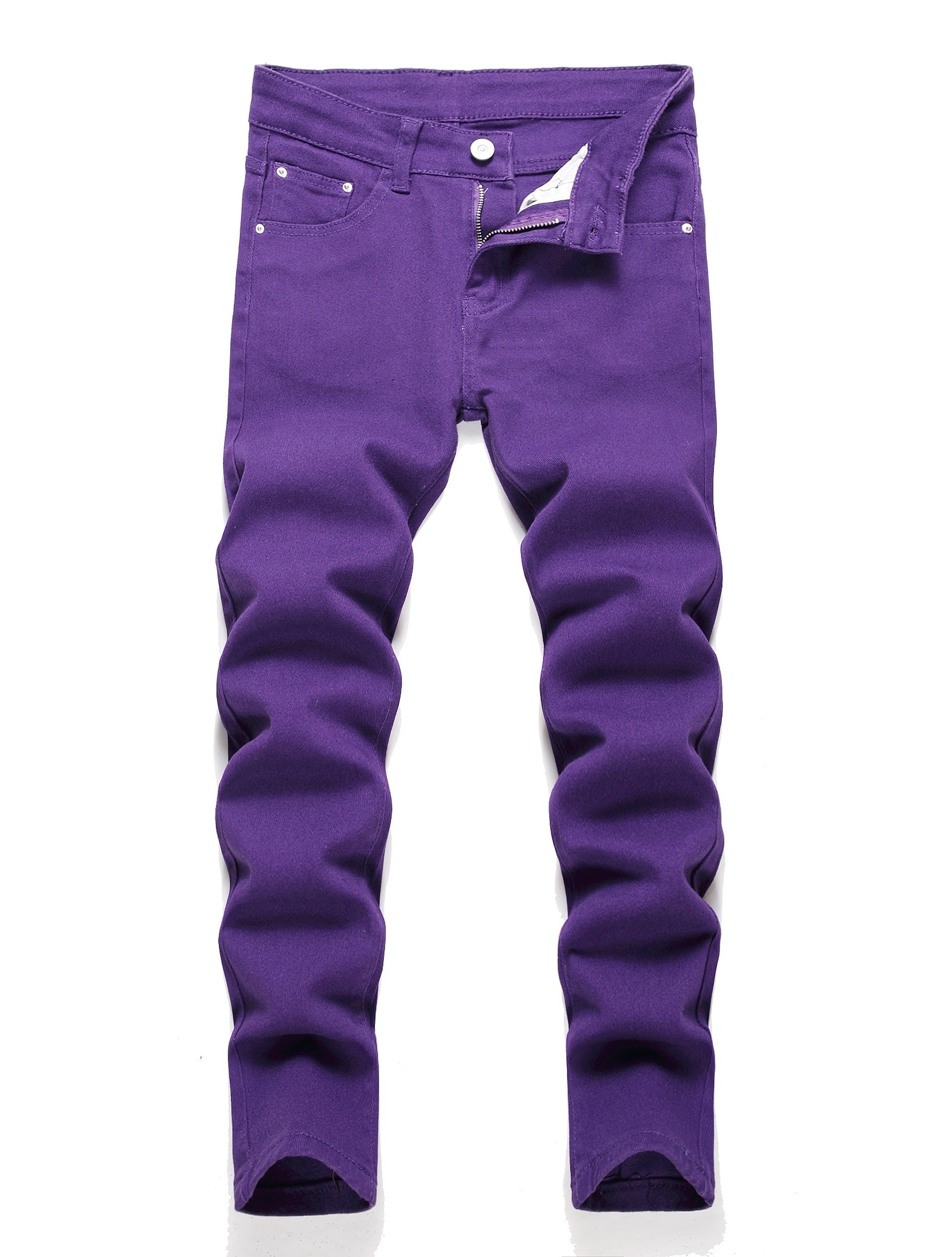 Boys Stretch Jeans Skinny Slim Fit Distressed Denim Pants