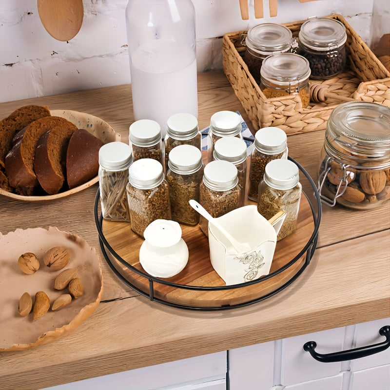 1pc Turntable Spice Rack for College Dorms & Apartments