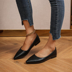 Women's Pointed Toe Slip On Flat Shoes Soft Sole Office Work Flats