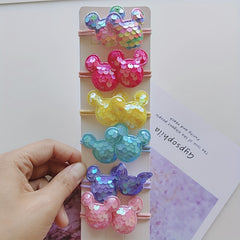 12pcs Sequins Love Star Crown Hair Clips & Headwear Set