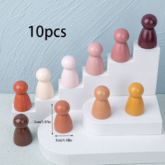 10pcs Morandi Rainbow Arch Bridge Wooden Toys for Kids Montessori Puzzle Game