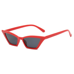 Skinny Cat Eye Sunglasses Women Small Square Shades Stylish Street Snap