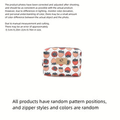 Cartoon Printed Travel Makeup Pouch Cosmetic Bag for Girls & Women