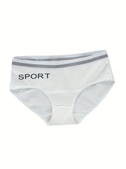 3pcs Cotton Briefs SPORT Print Panties For Girls 9-15 Years