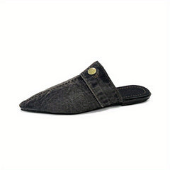 Women's Lightweight Canvas Slip-On Shoes Pointed Toe