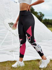 High Waist Tummy Control Yoga Leggings Digital Print Sports Fitness Running Pant