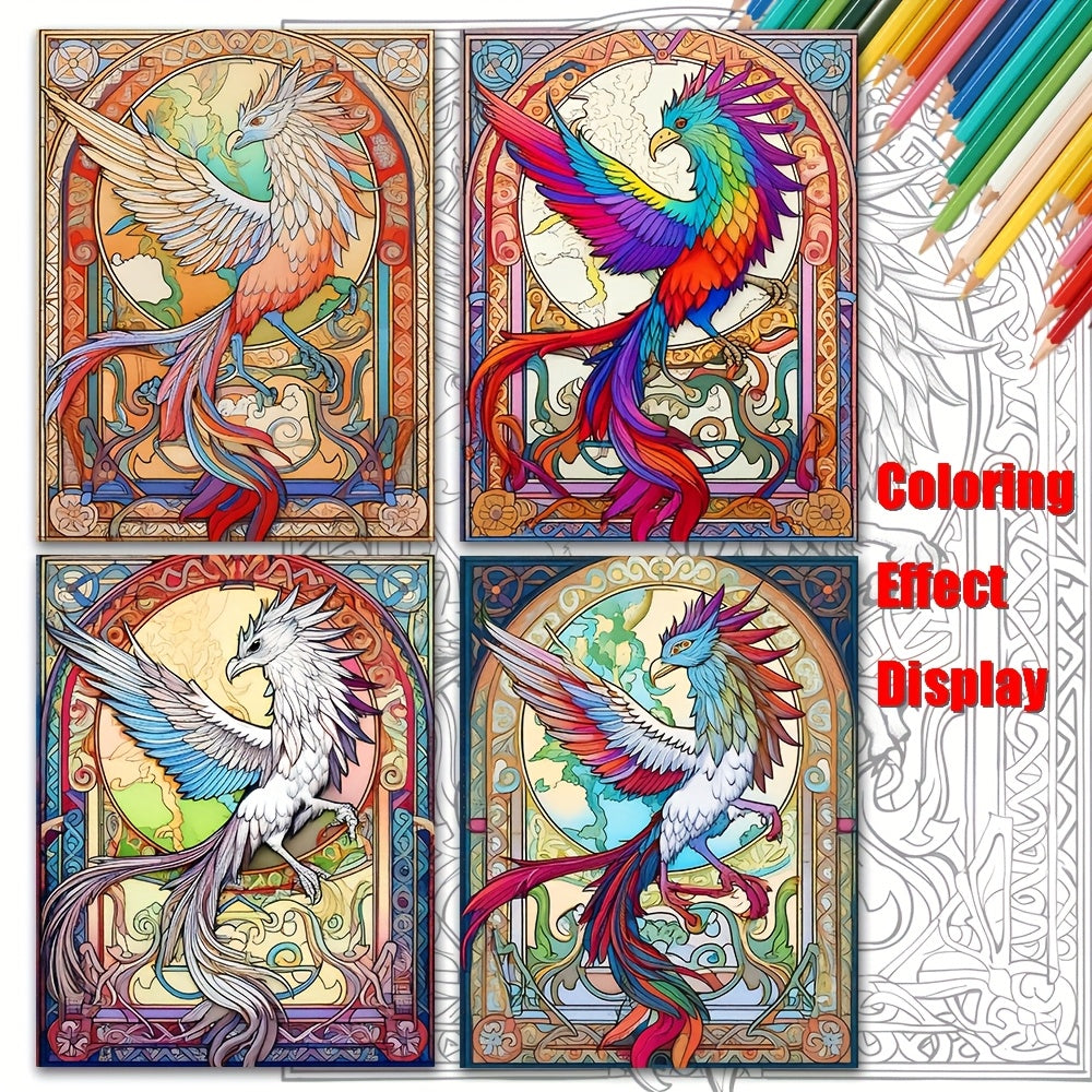 Dragon Coloring Book for Adults 20 Pages Patterns DIY Painting Stress Relief