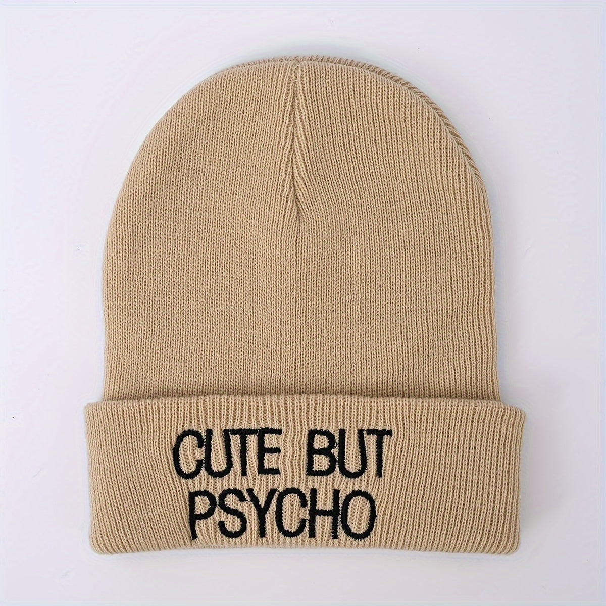 Hip Hop Knitted Hat Embroidered Warm Beanie for Men Women Outdoor Skiing