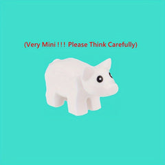 5pcs Mini Building Block Pink Piglet Farm Decoration DIY Animal Park