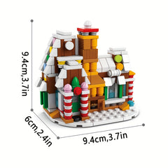 6-in-1 Christmas Gingerbread House Model Building Block Toys