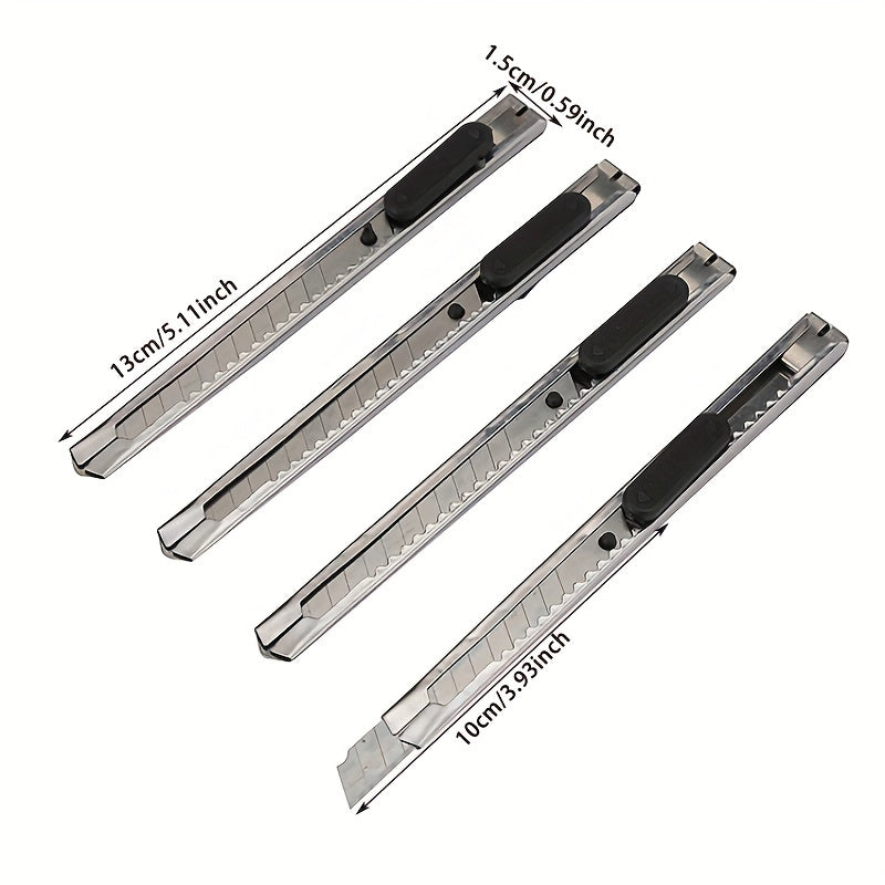 3pcs Stainless Steel Portable Office Supplies Metal Paper Student Statione