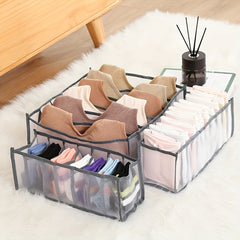 3pcs Drawer Organizer Divider 6 7 11 Cell Collapsible Closet Cabinet Organizer