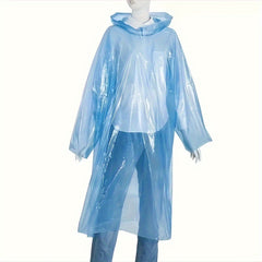 4pcs Portable Disposable Raincoats for Hiking and Cycling