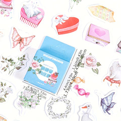 46pcs Vivian's Manor Journal Photo Album Decoration Stickers