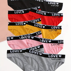 10pcs Letter Print Briefs Women's Lingerie & Underwear