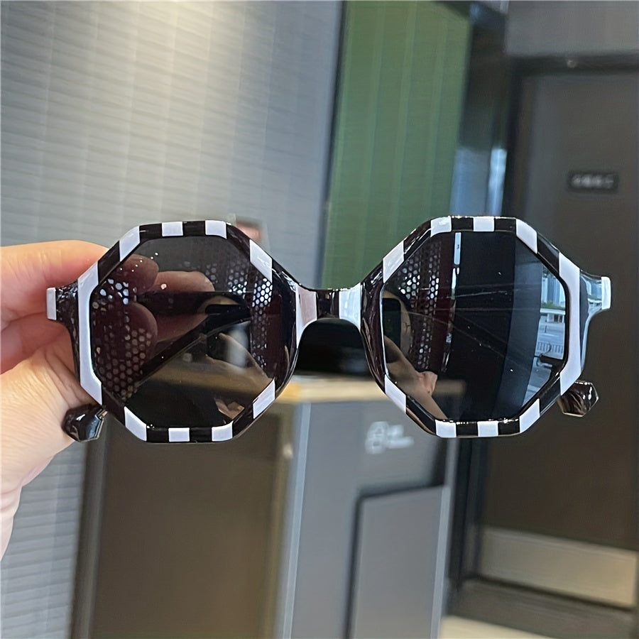 Kids Sunglasses Plaid Frame Striped Party UV Protection