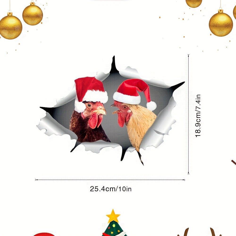 Christmas Santa Claus Car Stickers Refrigerator Stickers