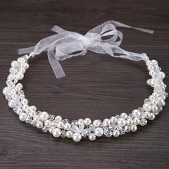 Pearl Bridal Headband Vintage Wedding Tiara Bridal Crown
