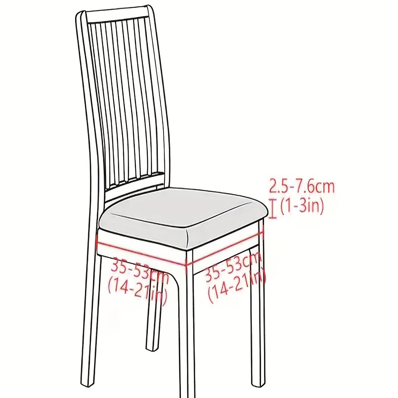Stretch Jacquard Chair Seat Cover Dustproof Dining Room Chair Cushion Sofa Cover