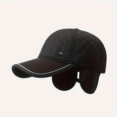 Men's Winter Baseball Cap With Earflaps Warm Hat