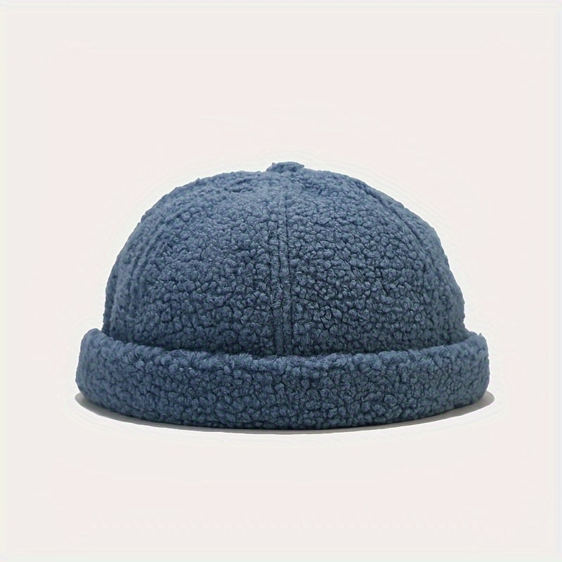 Cashmere Warm Caps Adjustable Brimless Hat Windproof Hat
