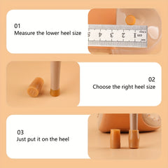 2 Pairs High Heel Soft Rubber Protective Cover Apricot Yellow