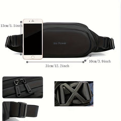 Men's Waist Bag Chest Bag for Outdoor Sports Running Cycling Camping