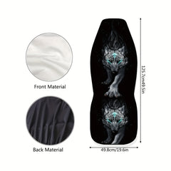 Car Seat Cover with Wolf Print Design