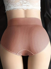 4pcs High Waist Comfy Letter Print Briefs Women's Lingerie