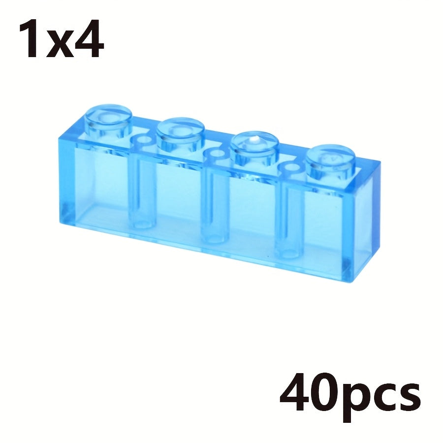 MOC Transparent Building Blocks Clear 1x1 1x2 2x2 2x4 Concave Parts