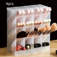 4 Piece Pen Storage Box Desktop Pencil Makeup Brush Storage Rack