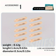 10pcs Fishing Sound Bar Rattle Tube For Soft Worm Jigs Making