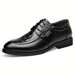 Men's Crocodile Embossed Oxford Shoes for Wedding Business