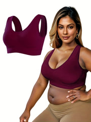 Seamless Sports Bra Medium Stretch Yoga Running Bra