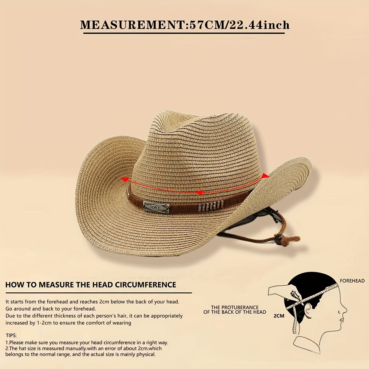Breathable Sunshade Cowboy Hat for Outdoor Activities
