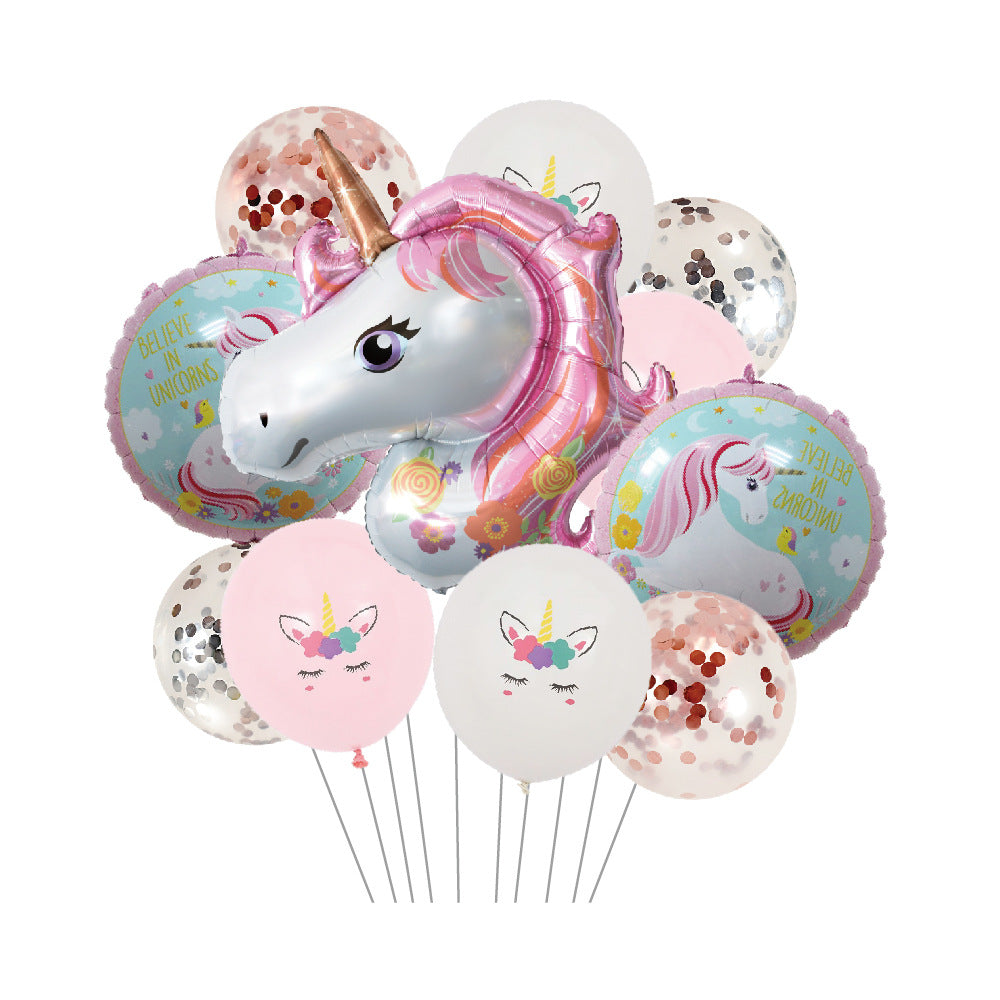 Unicorn Balloons Set for Girls Birthday Party