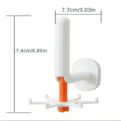 360 Rotating Hook with Sticky Punching Wall Mount