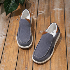 Men's Canvas Loafer Shoes Lightweight Non slip Sneakers